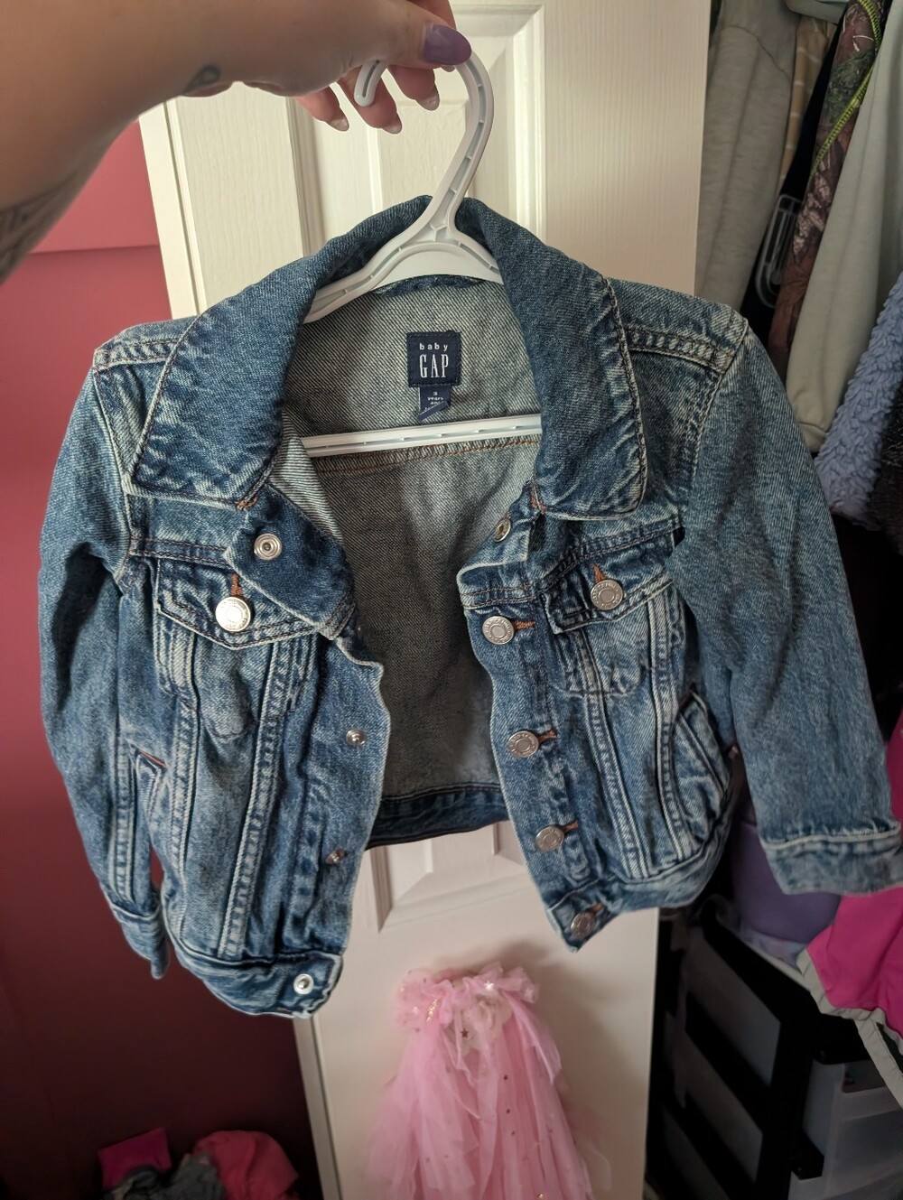 GAP Kids Stonewash Denim Jean Jacket in Blue